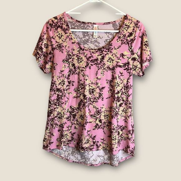 LuLaRoe Tops - Small LuLaRoe Pink Floral T-Shirt